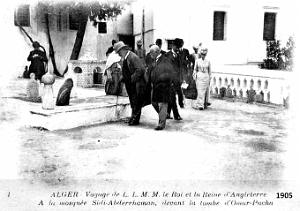 ALGER - VISITE ROI ET REINE D'ANGLETERRE - 1905